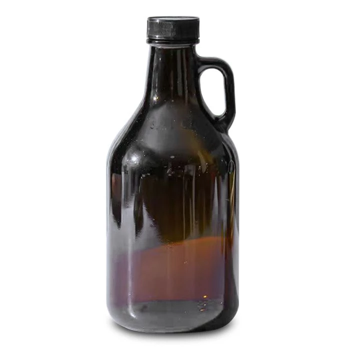 1L amberkleurige glazen growlerfles voor het vullen van bier en dranken, inhoud 32oz